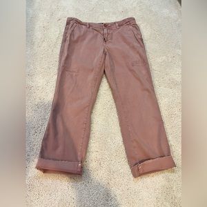 J. Crew Distressed Chinos Rose/Salmon Color Size 4